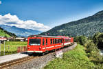 Der von der Vs 84 geschobene R 3318 (Zell am See - Krimml), durchfährt soeben die Haltestelle Vorstadl.