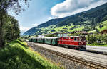 73.019 durchfährt mit dem Sdz 900 (Zell am See - Krimml), die Haltestelle Wenns.