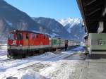 2095 003-6 mit RB wartet im Bahnhof Neukirchen am Grovenediger auf Abfahrt nach Zell am See