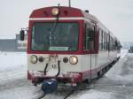 Vts 15 (BR 5090) am 1.1.2012 um 12:16 Uhr im Bahnhof Uttendorf-Stubachtal in Richtung Zell am See.