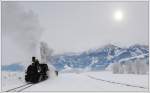 Mh.3 der Pinzgauer Lokalbahn mit dem Fotozug Sdz 900 von Zell am See nach Krimml am 1.2.2015 nächst Fürth aufgenommen.