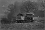 Kurz vor Neudorf zeigt sich  echtes  November Wetter . 

D6 am 30.11.2013 unterwegs mit einem Waldbahnzug.