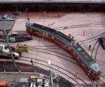 mit N86 der Stubaitalbahn wird die neuerrichtete Gleisanlage am Innsbrucker Bahnhofsplatz ( Sdtiroler Platz ) erprobt.