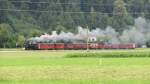 Dampfzug der Zillertalbahn (Jenbach->Mayrhofen) bei Kapfing.(17.7.2012)