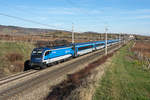 CD railjet 73, unterwegs von Prag nach Graz, bei Pfaffstätten.