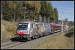 1216 019 mit RJ133 bei Steinhaus am 22.10.2019.