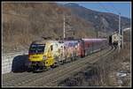 1116 153 mit Railjet bei Spital am Semmering am 21.01.2020.