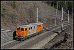 RTS 2143 032 fährt am 12.03.2020 als Lokzug bei Klamm - Schottwien Richtung Semmering.