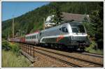 1016 034 im RailJet Vordesign war am 15.8.2007 mit dem IC 534 „WIFI-Kariere-Express“ von Villach nach Wien unterwegs.