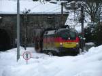 Die BR 1116 036 kommt am 27.02.2009 mit einem GZ aus dem Semmering-Tunnel.