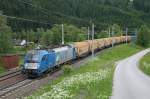 1216 910 (LTE) mit Gterzug bei Spital am Semmering am 24.05.2013