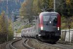 1116 233 mit RJ650 bei Spital am Semmering am 31.10.2013.