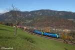 Der PKP Containerzug ist mitlerweile zu einer Art  Starzug  am Semmering geworden.