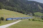 1216 250 als Railjet bei Spital am Semmering am 9.08.2015.