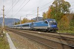 1216 237 mit Railjet in Eichberg am 24.10.2016.