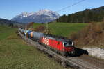 1293 071 war mit einem Kesselwagenzug am 5.