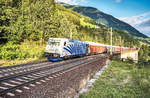 LM 185 661-5 fährt mit dem DRV 79155 (Villach Hbf - Hamburg-Altona) bei Oberfalkenstein die Tauernbahn-Südrampe hinauf.