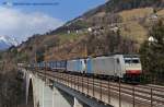 Railpool 186.109 + 186.105, G 41889  LKW-Walter , Falkenstein-Brcke, 18.03.2012, www.tauernbahn.at