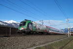 1116 159-5  150 Jahre Brennerbahn  mit dem EC 164  Transalpin  (Graz Hbf - Zürich HB) bei Hall in Tirol, 16.03.2019.