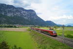 Aufgrund der Bauarbeiten am deutschen Eck sind momentan einige Railjet-Züge in Tirol verkehrt gereiht.