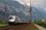 1116 038 (Siemens) mit IC 87 bei Vomp (28.08.2008)