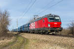 ÖBB 1293 182 fuhr mit diesem PKP Cargo Ganzzug am 13.03.2021 durch Tullnerfeld. Das Foto enstand zwischen Tulln Stadt und dem Bahnhof Tullnerfeld.