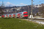 86-33 105-6 als S-Bahn unterwegs kurz hinter Schwarzach gen Dornbirn.