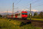 80-73 017-0 wird von einer 1144 auf der Vorarlbergbahn gen Dornbirn geschoben.