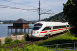 411 091 als ICE 1210 am Bodensee bei Bregenz.