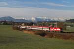 1116 005 (EM - sterreich) mit OIC 545 bei Weng (08.04.2008)