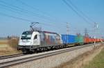 1216 955  Roland  mit einem Containerzug am 09.03.2014 in Marchtrenk.