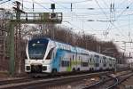 Westbahn 922 am Beginn der Reise nach Salzburg, aufgenommen in Wien Penzing, am 09.03.2015.