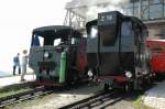 Lokomotiven Z4 und Z14 der SKGB in der Station Schafbergspitze am 5.8.2007