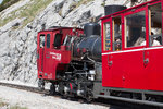 Eine Neubaudampflok der Schafbergbahn bei der Arbeit.