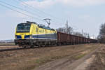 CargoServ 193 890, ebenfalls im Tullnerfeld in Richtung Westen unterwegs, am 13.03.2017.