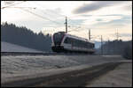 1.01.2024.  Bei Kresbach ist GTW 11 unterwegs nach Graz . 