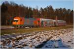 RTS 2016 907 fhrt mit GKB Doppelstockwagen als R 4375 von Graz nach Wies-Eibiswald. 
Gro St.Florian 27.12.2010