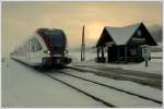 R 8558 als S 61 von Wies-Eibiswald ber Lieboch nach Graz Hbf am 21.12.2010 beim Halt in Dietmannsdorf.