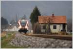 5063 012, unterwegs am 5.3.2012 als R 4382 von Wies ber Hengsberg nach Graz, aufgenommen kurz nach Frauental.