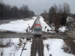 R 8567 am 18.02.2013 bei der Ausfahrt aus dem Bahnhof Premsttten-Tobelbad.