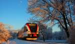 5063.01 als R8553 am Morgen des 25.1.2014 kurz nach der Halte und Ladestelle Schwanberg