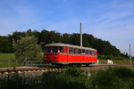 Auf  Hochgeschwindigkeitsschienen  quietscht VT 10.02 ,der legendäre  Rote Blitz   ,in Richtung Weststeiermark.