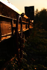 Die ganz andere Art eine Handbremse zu sichern habe ich heute abseits des Regen Eisenbahnbetriebes gefunden,...