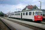 ET 22.142 der Linzer Lokalbahn (ex KBE ET 59) im Bahnhof Eferding, Juli 1994.