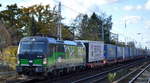 LTE Logistik- und Transport GmbH, Graz [A]   mit der ELL Vectron  193 729   [NVR-Nummer: 91 80 6193 729-1 D-ELOC] und Taschenwagenzug Richtung Polen am 04.11.20 Berlin Hirschgarten.