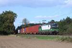 193 737-4 (LTE) mit einem Containerzug in Ratingen Lintorf, 11. Oktober 2022