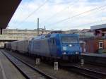 Die 185 524 der LTE am 04.01.2008 bei der Durchfahrt in Passau HBF.