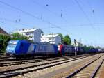 185 529-5 (LTE) zieht die SBB-cargo 482 047-8, sowie einen Containerzug bei Passau Richtung sterreich;110716