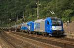 1216 910 und 1216 920 durchfahren mit Gterzug 48431 am 2.07.2008 den Bahnhof Bruck/Mur.