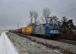 1216 910 mit dem Centrum-KLV am 12.01.2013 bei Langenisarhofen.